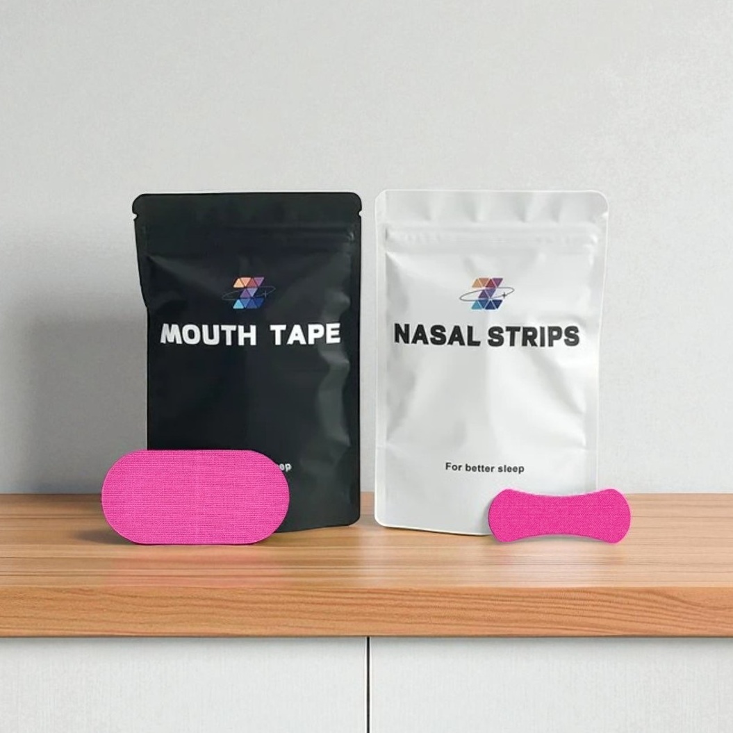 Pack Tiras Nasales + Parche Bucal 30 Unidades c/u Rosado